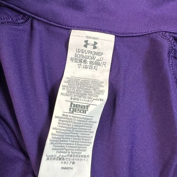 NWT Women’s Heat Gear Purple Half Zip Pull Over Top Shirt Jacket - Size Large - Picture 5 of 7
